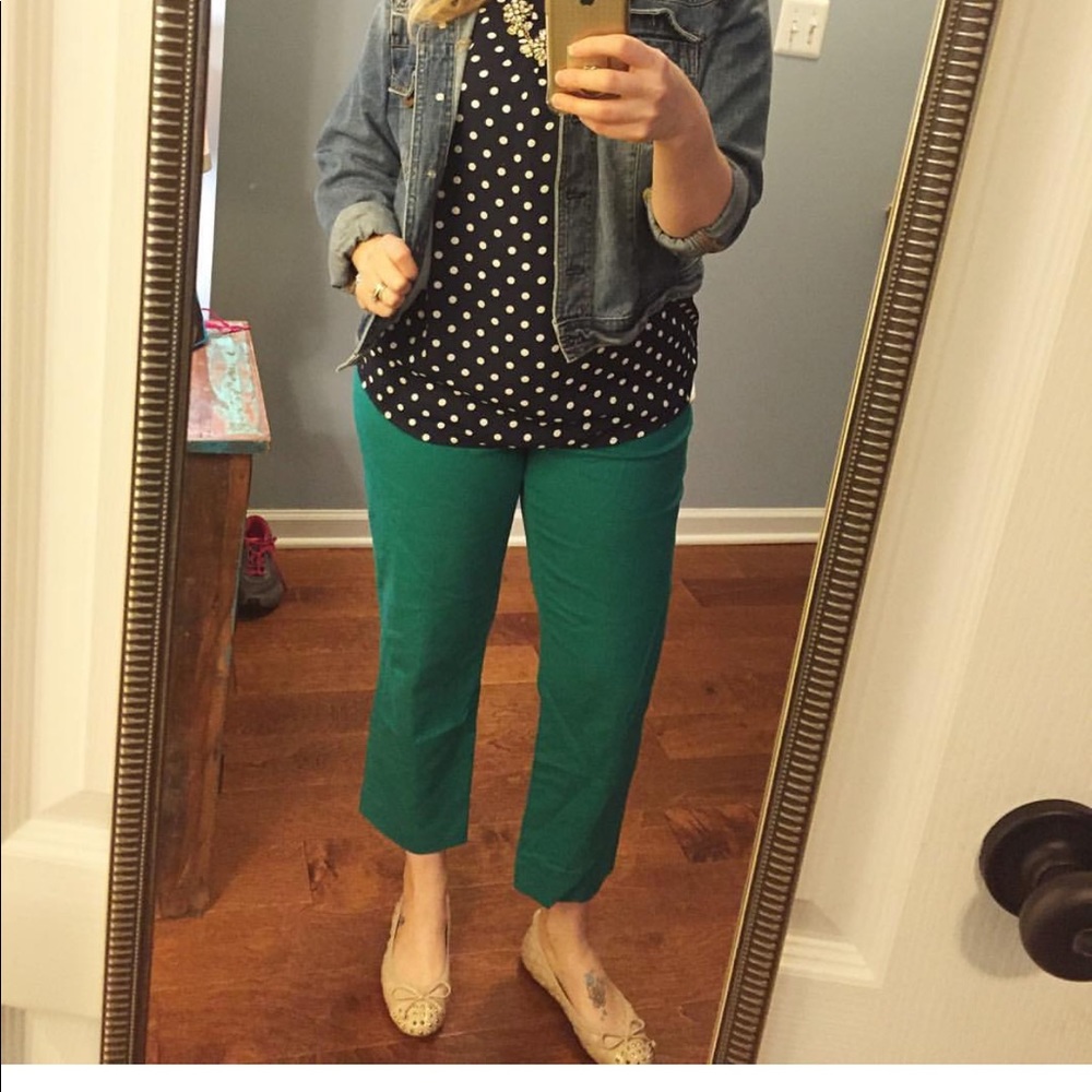 Loft Capri pants in dark blue/green size 12